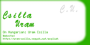 csilla uram business card